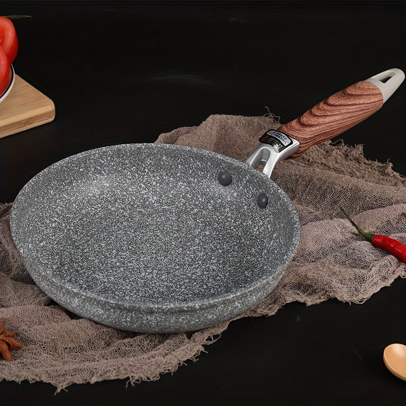 Frying Pan with a Wood Grip