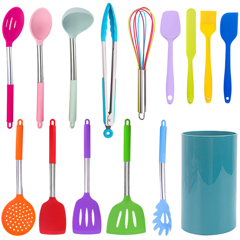 15-Piece Silicone Kitchen Utensil Set