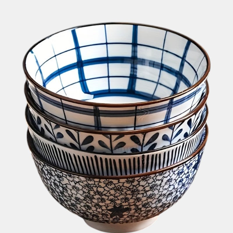 Japanese Design Rice Bowl Set