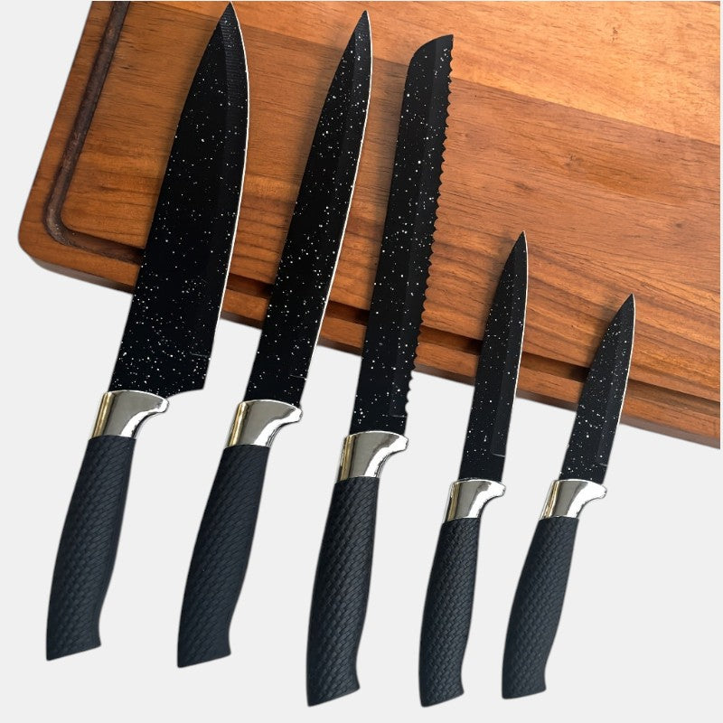 6-Piece Kitchen Knife Set with Magnetic Strip