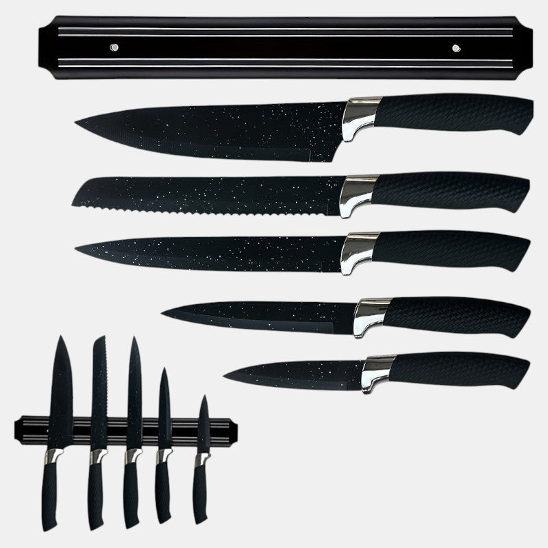 6-Piece Kitchen Knife Set with Magnetic Strip