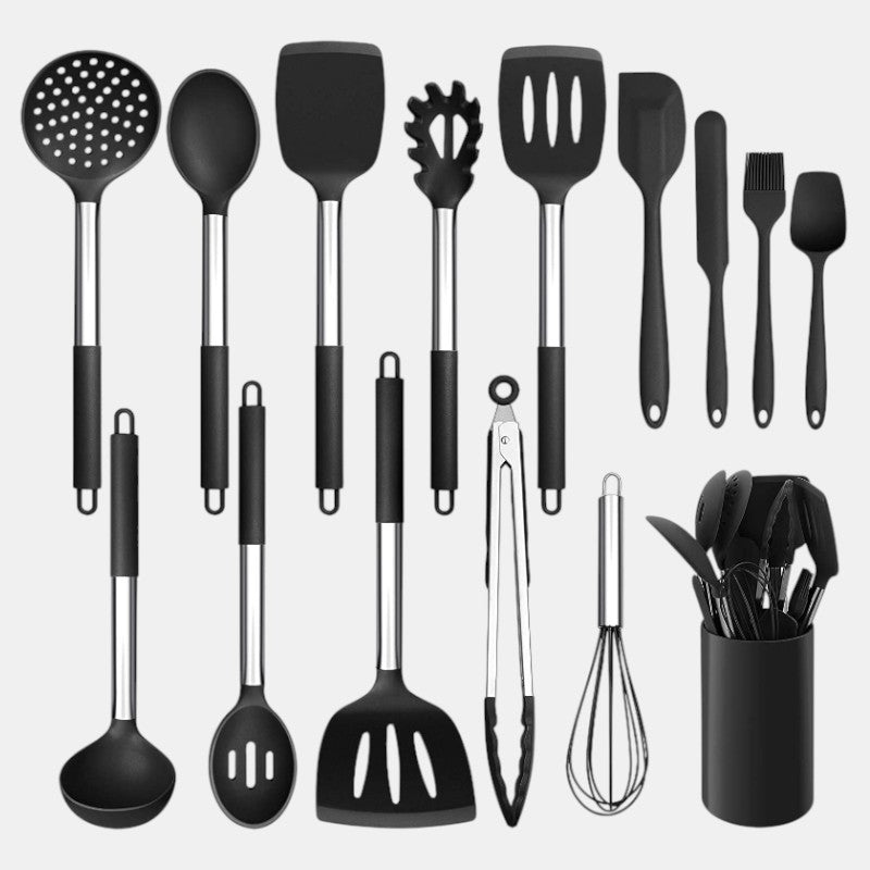 15-Piece Silicone Kitchen Utensil Set