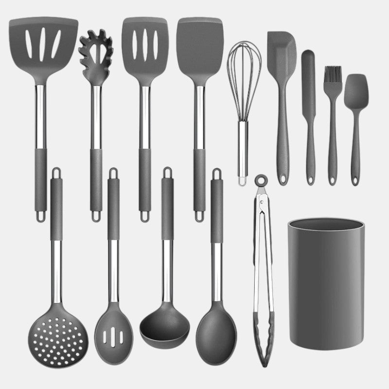 15-Piece Silicone Kitchen Utensil Set