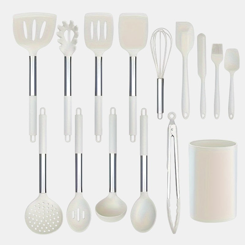 15-Piece Silicone Kitchen Utensil Set
