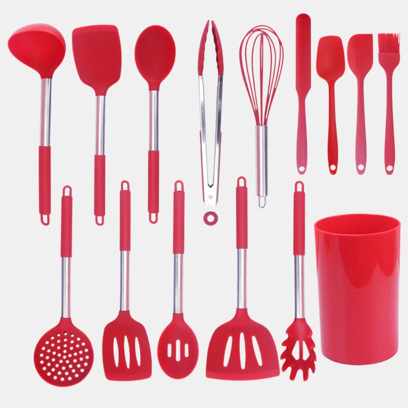 15-Piece Silicone Kitchen Utensil Set