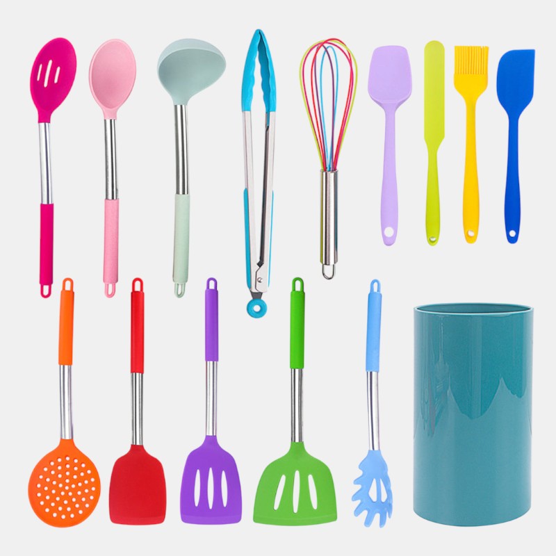 15-Piece Silicone Kitchen Utensil Set