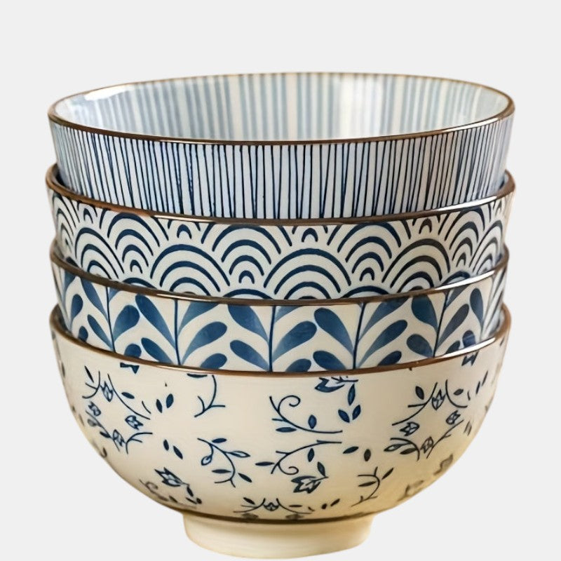 Japanese Design Rice Bowl Set